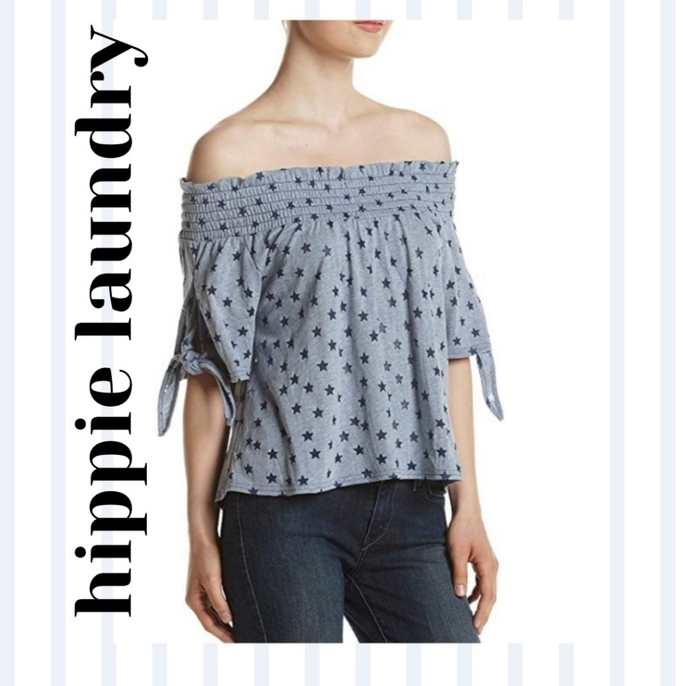 🆕️NWT hippie laundry off shoulder star top